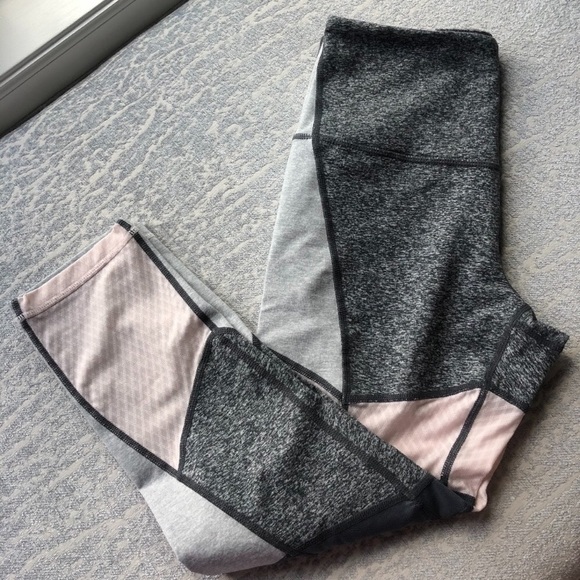 Zella Pink & Gray Cropped Leggings - Picture 6 of 8